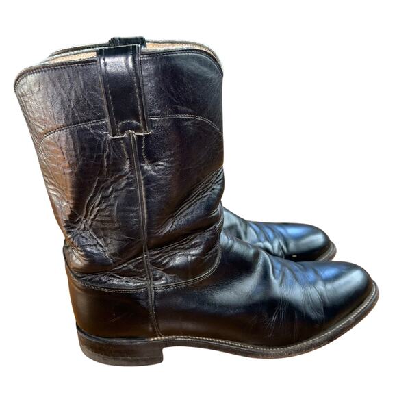 Justin 3133 Jackson Kipskin Cowboy Western Leather Roper Mens Boots Size 12 D - Picture 1 of 8